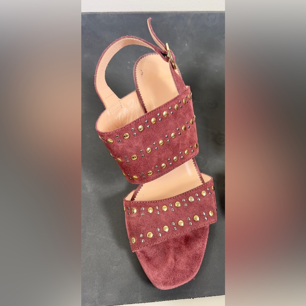 Jcrew Size 8.5 Stella Heels In Studded Suede - Bu… - image 6